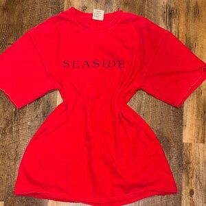 Red SEASIDE tee Large